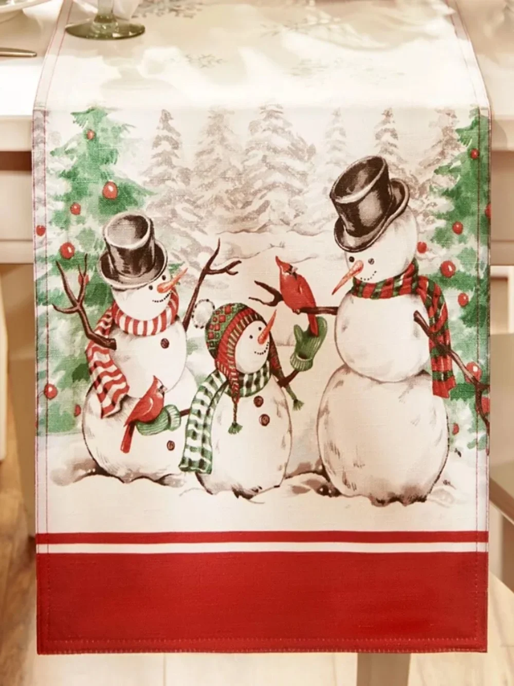 Elrene Snowman Winterland Holiday Snowflake Table Runner - Multi 13x70